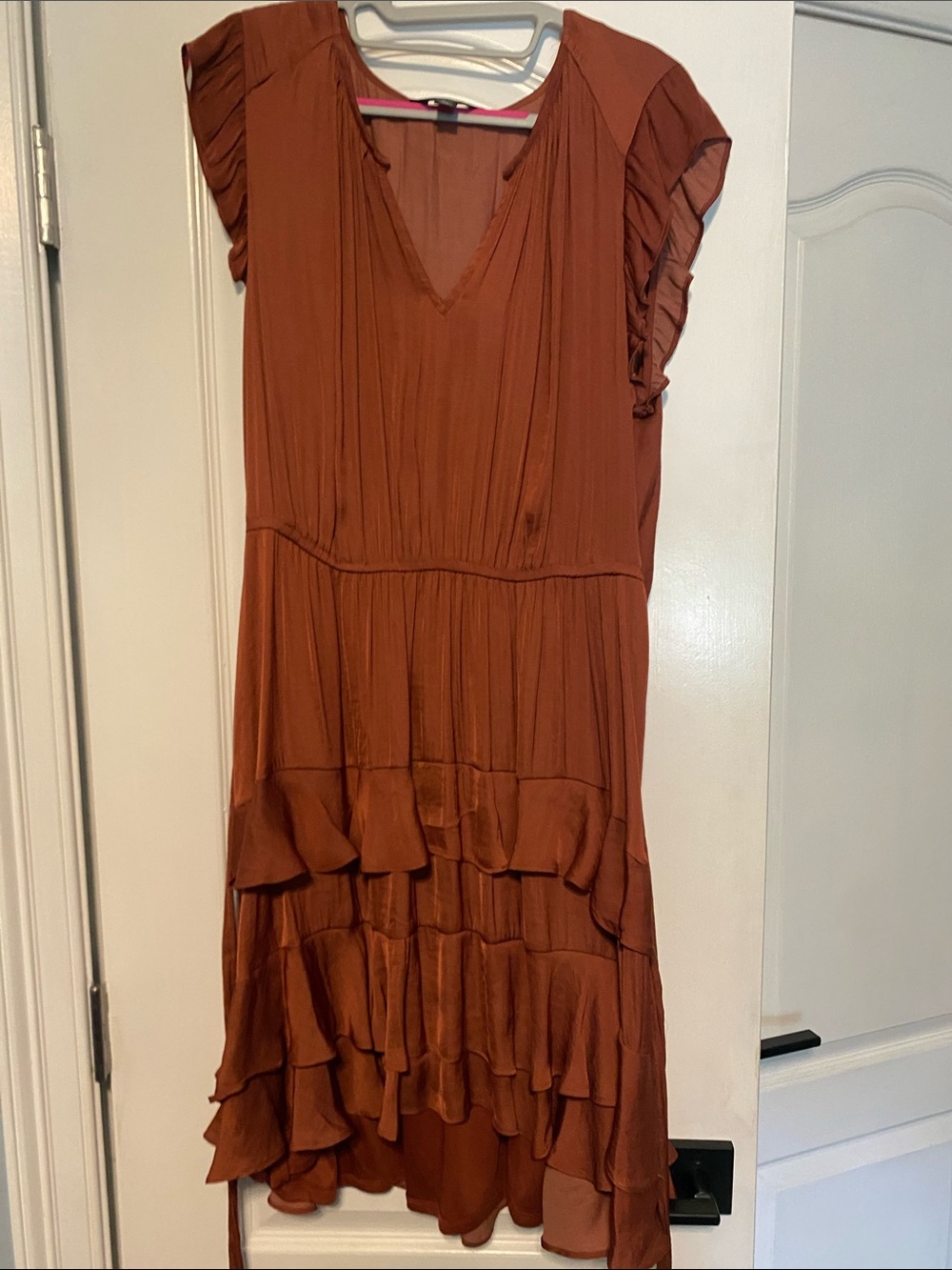 Simply Vera Vera Wang Rust-Tone Ruffle High-Low Dress